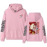 westtrend Anime Fairy Tail Erza Scarlet Sudadera con Capucha Anime Fairy Tail Cosplay Sudadera Erza Scarlet Sudadera con Capucha Sudaderas Sueltas Erza Pullover para Hombres Mujeres