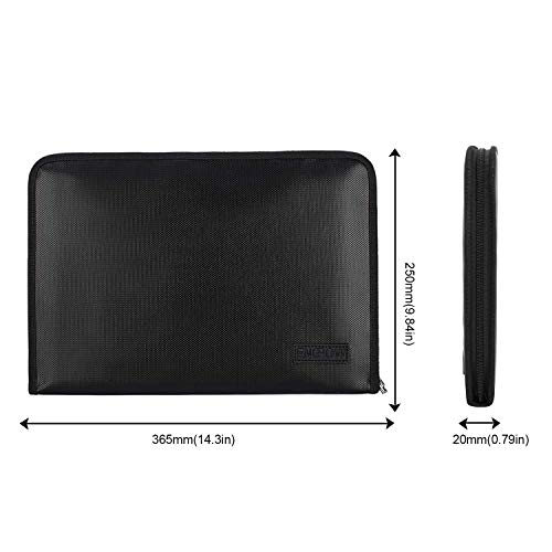 Fireproof File Folder Fireproof Fire And Water Resistant Money Document Bag With A4 Size 13 Pockets Zipper Closure Non-Itchy Silicone Coated Portable Filing Organizer Pouch(14.3" X 9.8") #TOP5