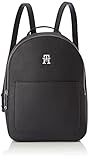 Tommy Hilfiger Damen Th Emblem Rucksäcke, Schwarz, One Size