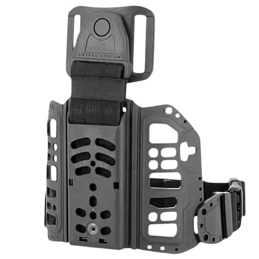 GK Pro Plaque Tactique de Hanche Ambidextre 97005KT – Noir – Port à la Hanche avec Système Pivotant et Passant Réversible – Sangles Anti-Glisse à Ouverture Rapide