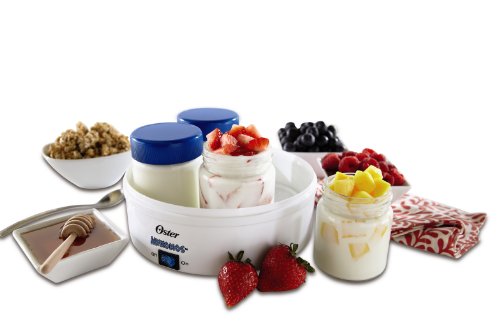 Oster Mykonos Greek Manual Yogurt Maker: Create Homemade Yogurt in 1-Quart Batches