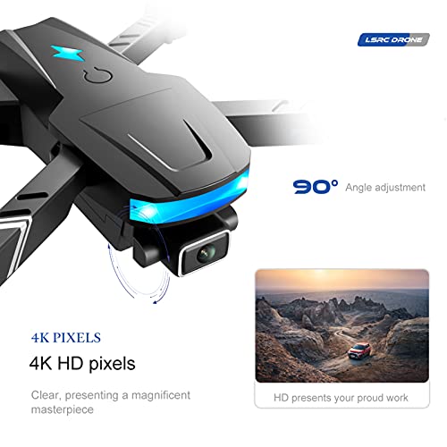 Moniss LS-878 RC Drone com Câmera 4K Wifi FPV Drone Mini Dobrável Quadcopter para Crianças com Contr