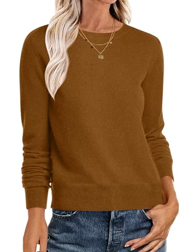 ANRABESS Sweaters for Women Long Sleeve Lightweight Crewneck Soft Basic