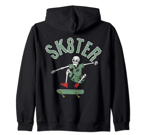 Skateboarding Skater Skateboard, SK8TER Zip Hoodie