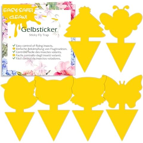 Blooven 60 PCS Double-sided Fruit Fly Traps Cover