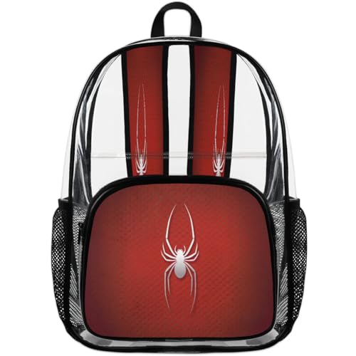TropicalLife Spider Heavy Duty Clear Backpack PVC Transparent Backpack Large See Through Backpacks4