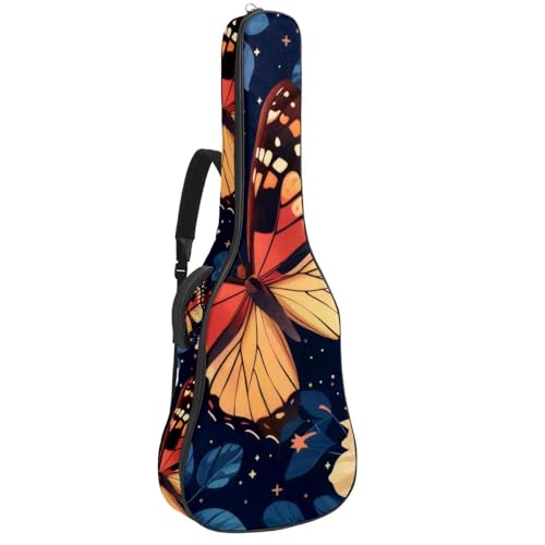 Housse guitare acoustique à motif fleuri pour transporter votre instrument en répétition