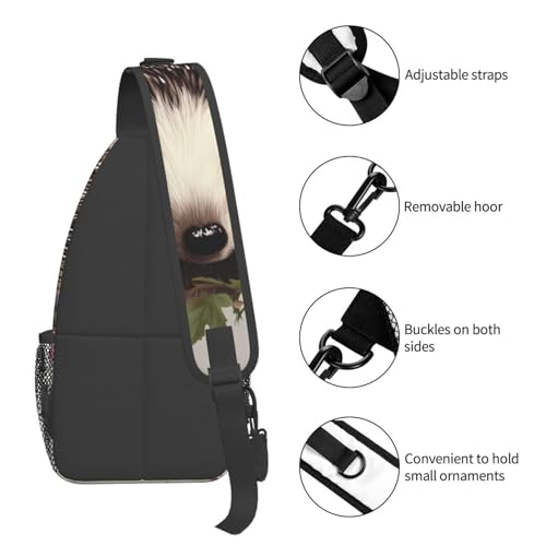 Bolso tipo Sling Negro para Mujer y Hombre miniatura 4