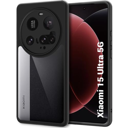 Image of TheGiftKart Hybrid Shockproof Back Cover Case for Xiaomi 15 Ultra 5G | Hard Back Cover Case for Xiaomi 15 Ultra 5G (PC & TPU, Transparent Clear Back, Black Sides)