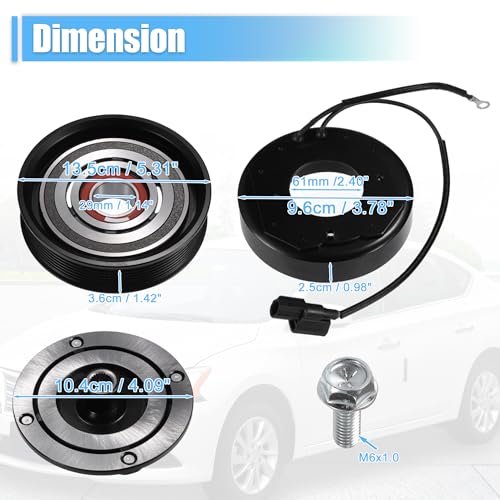 uxcell 1 Set AC Compressor Clutch A/C Clutch Pulley Coil Set Replace for Honda Accord 2013-2017 2.4L by uxcell - Image 3