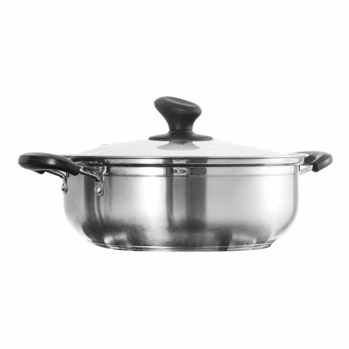 Marmite compartimentée inox 304 avec poignée isolante pour tout feu