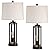 Altgedecor Farmhouse Table Lamps for Living Room Set of 2, 26” Rustic Beside Lamps with USB Charging Ports and Night Light, Bedroom Nightstand Lamp Vintage Reading Lamps for End Table,Bulbs Included