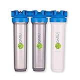 NuvoH2O Advanced 3-Stage Citrus-Based, Salt-Free Water Filter System + Water...