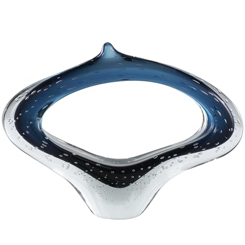 Deco 79 Glass Abstract Decorative Sculpture Cutout Oval Ombre Home