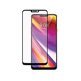 BoxWave Screen Protector Compatible With LG G7 ThinQ - ClearTouch Glass Ultra, 9H Tempered Glass Screen Guard w/Colored Border - Jet Black