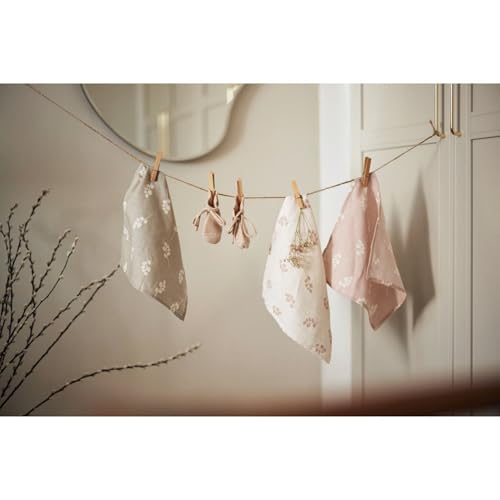 Jollein 537-848-67042 Spucktücher Mundtücher Musselin 3er Set Twig rosa/weiß (31x31cm)