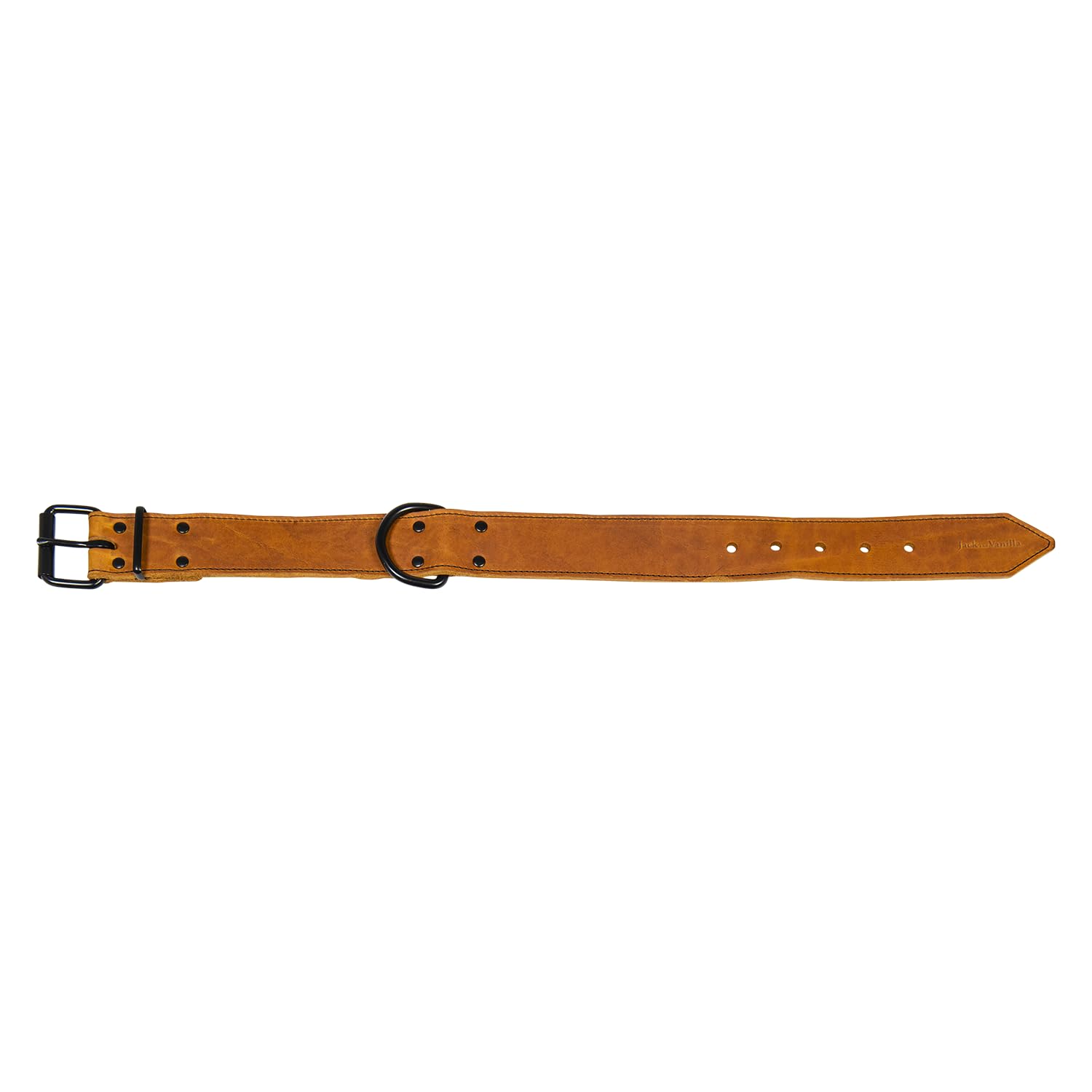 Jack and Vanilla - Collier Large pour Chien Black Label - pour Chiens de Petite, Moyenne et Grande Tailles - Ajustable, Solide, Fermeture Efficace - Couleur Cognac, Taille 50 mm x 75 cm