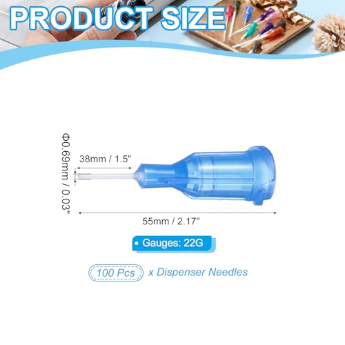 Aiguilles de distribution PTFE 3.8 cm 22G résistantes à la chaleur à pointe émoussée - 2