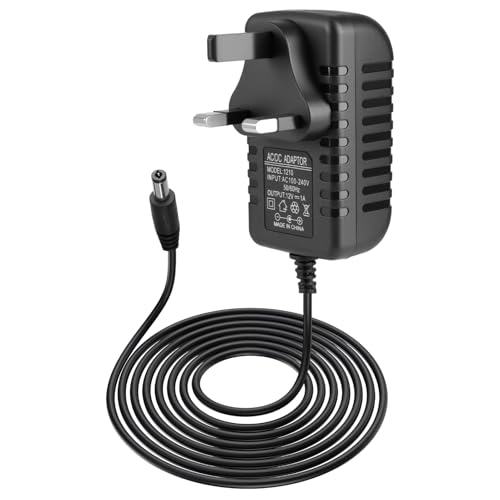 12V 1A Power Supply Adapter UK AC/DC Input 100-240V 50/60Hz 12W 5.5mm x 2.1mm Switching Adaptor for LED Strip Light CCTV Cameras Keyboards Monitor Routers Home Appliances DC Plug