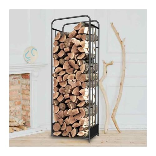 Support à bûches en fer forgé robuste au design durable pour intérieur - 2