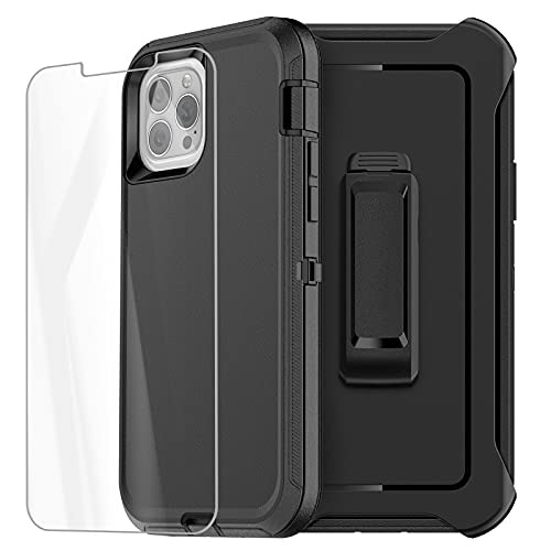 Aicase For Iphone 13 Pro Max Case With Belt-Clip Holster, Screen Protector, Heavy Duty Protective Phone Case, Military Grade Full Body Protection Shockproof/Dustproof/Drop Proof Rugged Cover #TOP11
