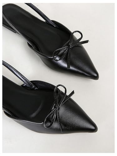 Image of Verdusa Women's Bow Pointed Toe Flat Shoes Slingback Flats Dress Shoes