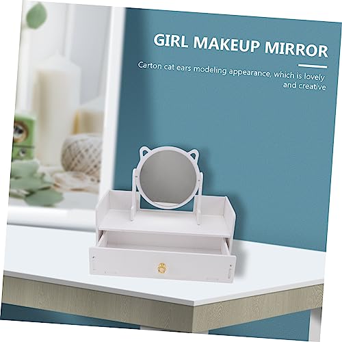 Espejo de maquillaje compacto BESPORTBLE con almacenamiento miniatura 7