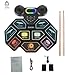 2025 Upgrade Electronic Drum Set 9-Pad Roll-Up – Portable Silicone Drum Kit with 2 Pedals, Built-in Speakers, MIDI & Headphone Jack – Ideal for Practice & Travel (Drum pattern)