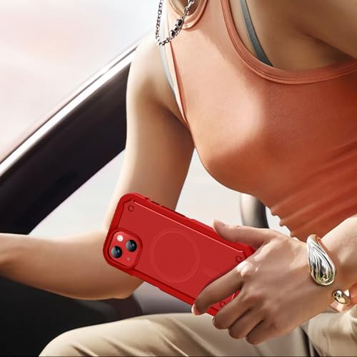 ORETECH Magnetic for iPhone 15 Case with 2 x 9H Screen Protector, Red by ORETECH - Used condition - Image 7