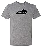Kentucky Bourbon, Graphic Men's Tee, Funny T Shirt, Shirts with Sayings, Heather Gray or Indigo (S,...