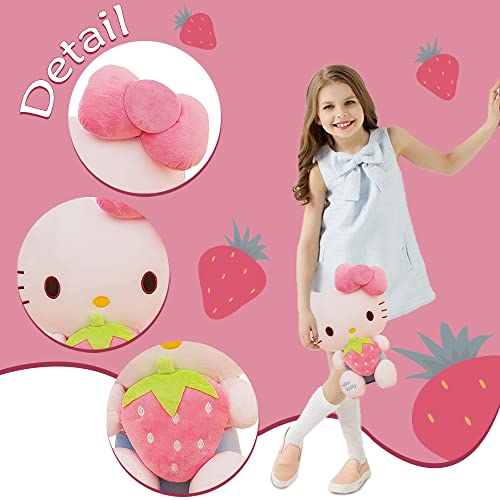 Cute Hello Kitty Plush Toys, Cat Pillow Plush, Soft Doll Toys, Stuffed Animals Toy Birthday Gifts For Girls Kids (Pink) #TOP1