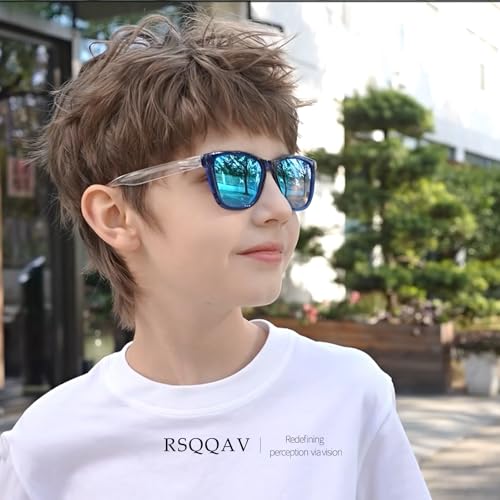 Image of Kids Polarized Sunglasses for Girls Boys UV400 Protection Classic Fashion sun Glasses Lightweight Material Age 3-10