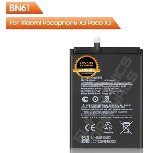 Image of BN61 Battery for Xiaomi Poco X3 MZB07Z0IN Battery with 6 Month Warranty**** (U41)