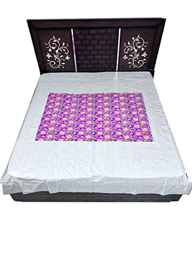 Image of EcoSoft Plastic Sheet,PVC Sheet for Kids,Rubber Sheet for Babies,Bed Wetting Protector(90 x 135 cm) (Mini Jungle Pink)
