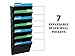 1InTheHome Wall File Organizer, Expandable Wall Pockets, Letter-Sized,7 Pocket, Black