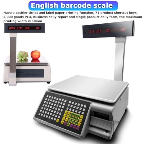 Báscula Digital Comercial 30Kg con Impresora y Display miniatura 2
