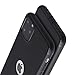 IRunningSystem Schwarz Matte kompatibel mit iPhone 11 Hülle Silikonhülle Schutzhülle | mit integriertem Staubschutz Ultra-Slim (0,5mm Dicke) (iPhone 11, Schwarz mit Loch)