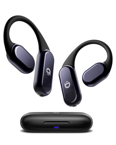 DEMICEA True Wireless Bone Conduction Earphones, OWS Open Ear Headphones with Earhooks, Bluetooth 5.3, Up to 60H Playtime with Case, IP68, AAC/SBC, for Cycling Yoga Workouts