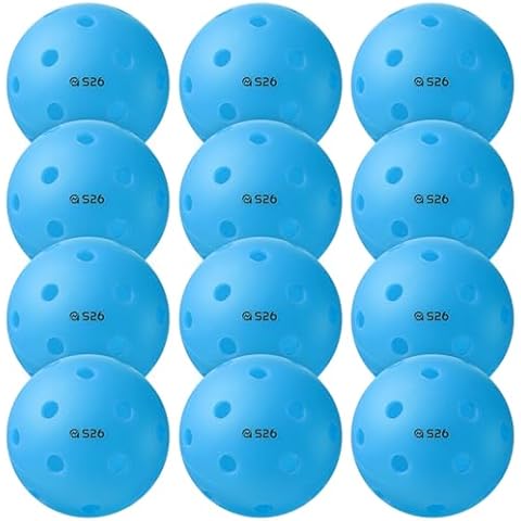 A11N SPORTS S26 Indoor Pickleballs- Consistent Bounce, Easy to Control and Durable Application - USAPA Approved - Ideal for All Ages - Available in Blue and Yellow Cover