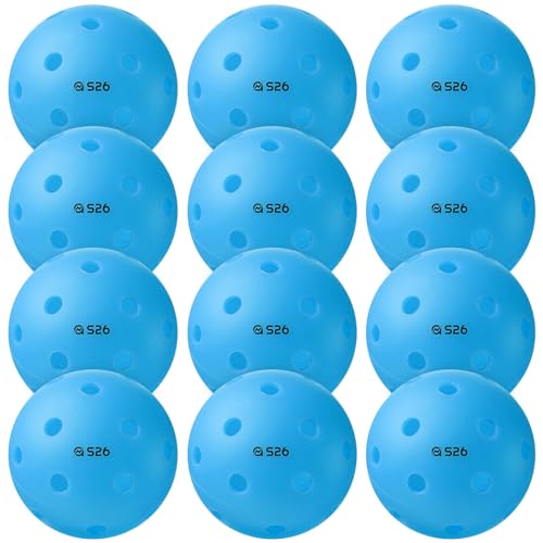 Balles de pickleball d'intérieur A11N SPORTS bleu lot de 12 pour gymnase