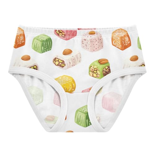Wusikd Colorful Turkish Girls' Underwear Cotton Girls Briefs Soft Toddler Underwear 2T