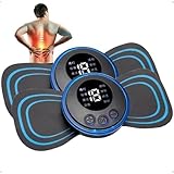 Kit 2 Mini Massageador Pulso Elétrico Portátil Recarregável Dor Pescoço Coluna Pernas Estimulador Pequeno Alivia Dor Tensão Muscular Atividade Corporal