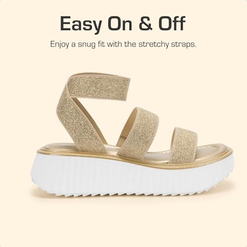 Image of DREAM PAIRS Girls Flatform Wedge Open Toe Platform Summer Sandals with Buckle Ankle Strap for Little Kid /Big Kid