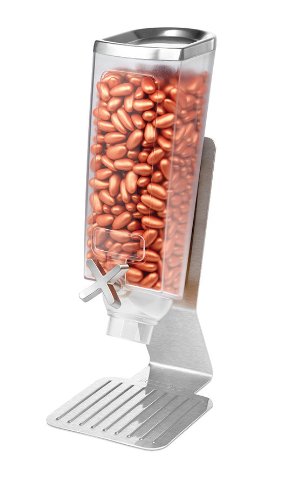 Rosseto EZ513 Single Container Snack Dispenser with Stainless Steel Stand, 1-Gallon