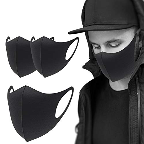 GiniHomer 3 Pack Unisex Face Mask, Outdoor Anti-Haze Face Mask Durable Breathable Lightweight Face Shield Dust Mouth Mask