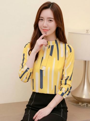 Image of ROYALICA Women Tops Womens Regular Fit Striped White Colour Cotton Blend Casual Shirt
