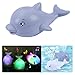 Herefun Juguetes para El Baño Ballenas, Juguete Bañera con Música Luces Intermitentes Automatic Induction, Juguetes para el Agua para Bebé 1 2 3 Años, Juguetes Ducha Bath Toy (Gris)