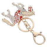 [LIOOBO] 年干支馬チャーム 鋳造メタルキーホルダー バッグチャーム おしゃれな車用アクセサリー 成功と繁栄の願い込めた多用途キーリング