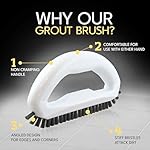 Grout Brush with Stiff Nylon Bristles, Heavy Duty Hand Grout Scrub Brush for Cleaning Baseboards, Floor, Corners, Tiles, Shower, Bath Tub, Floor, Tiles and Other Surfaces - Image 3