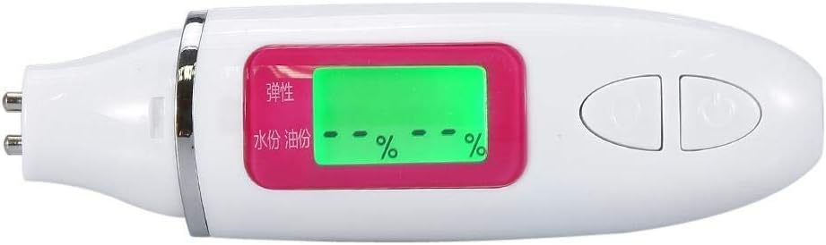 Digital LCD Display Precision Skin Sensor Tester Facial Moisture Water Analyzer (White)